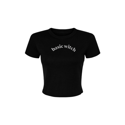 Basic Witch Women's Fitted Baby Tee | Halloween