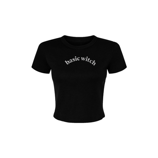 Basic Witch Women's Fitted Baby Tee | Halloween