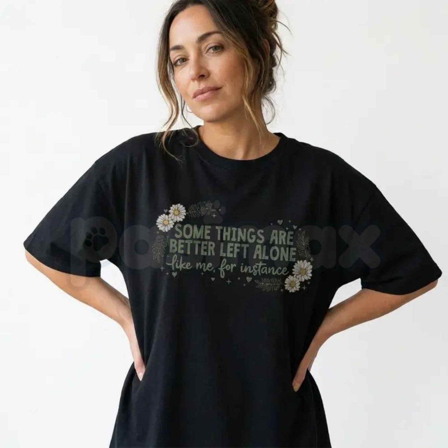 Some Things Are Better Left Alone Tee – Retro Sarcastic Graphic T-Shirt, Funny Witty Saying Unisex Classic Vintage Cotton Shirt