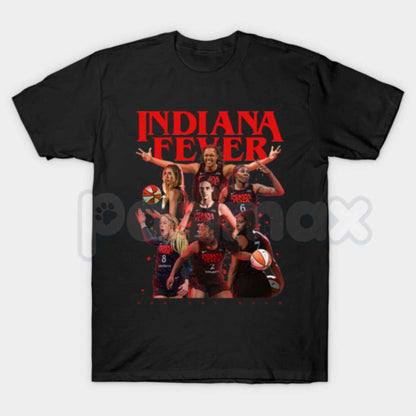 Indiana Fever T-Shirt – Official Style Women's Basketball Graphic Tee, Vintage WNBA Game Day Unisex Cotton Shirt