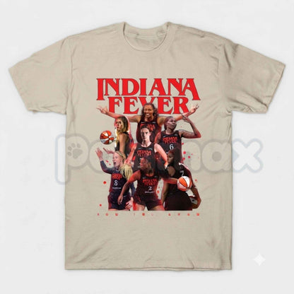 Indiana Fever T-Shirt – Official Style Women's Basketball Graphic Tee, Vintage WNBA Game Day Unisex Cotton Shirt