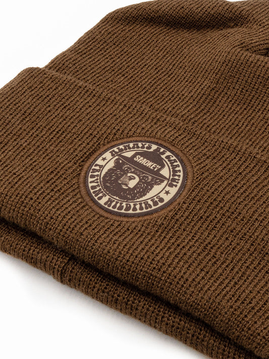 Smokey Bear Always Be Careful Prevent Wildfires Beanie - Brown