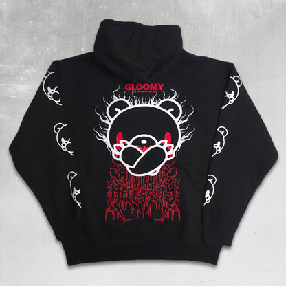 Cross Arms Pullover Hoodie Black