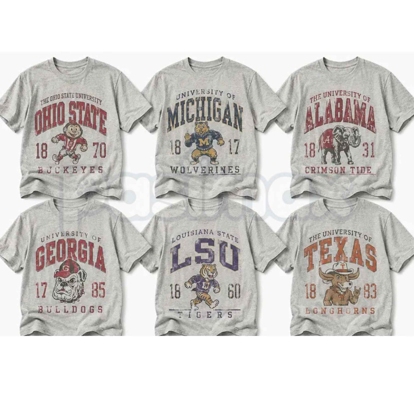 Vintage All Team Football Mascot T-Shirt – Retro College Team Graphic Tee, Classic Gridiron Game Day Unisex Cotton Shirt