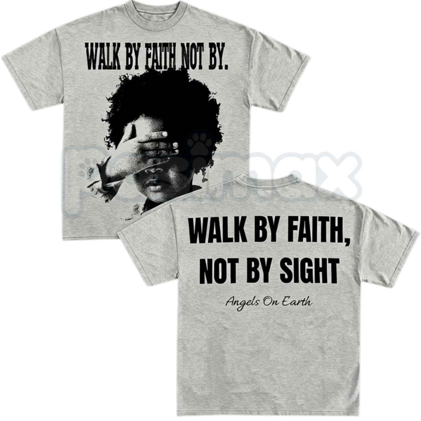 Walk By Faith Not By Sight T-Shirt – Christian Inspirational Cross Graphic Tee, Religious Faith-Based Unisex Cotton Shirt